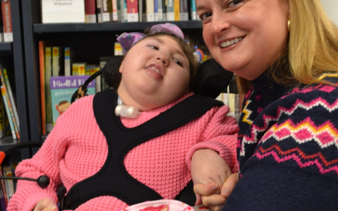 Shannon Perry poses for a photograph with her daughter Mary Beth, a “medically complex” nine-year-old student at the Kevin O’Grady School in Beverly, part of the Northshore Education Consortium, a member of the Massachusetts Organization of Educational Collaboratives (MOEC). MOEC will be celebrating the 50th anniversary of special education with a year-long series of features telling the untold successes of the Bay State’s collaborative network of special educators.